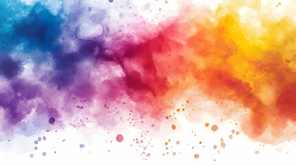 Abstract Watercolor Rainbow Background