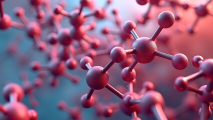 Molecular DNA structure abstract background. Molecule model, chemical formula. Medical, science and technology concept