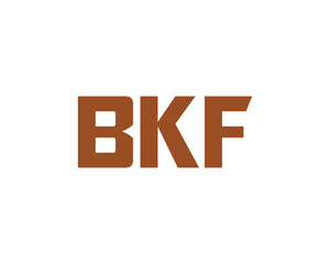 BKF logo design vector template. BKF