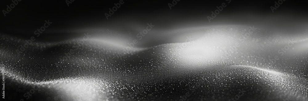 Poster abstract black and white gradient background with grainy texture, soft light and shadow