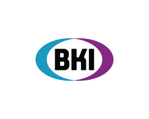 BKI logo design vector template. BKI