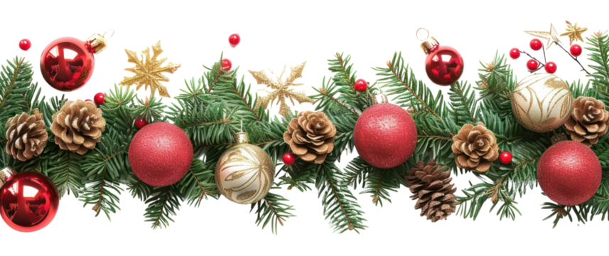 PNG Christmas line horizontal border plant tree white background.