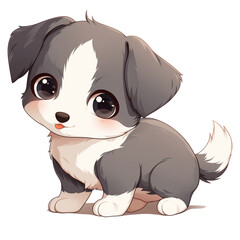 Cute Puppy Cartoon Character Vector