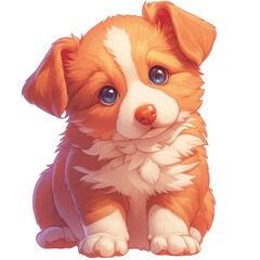Cute Puppy Cartoon Character Vector