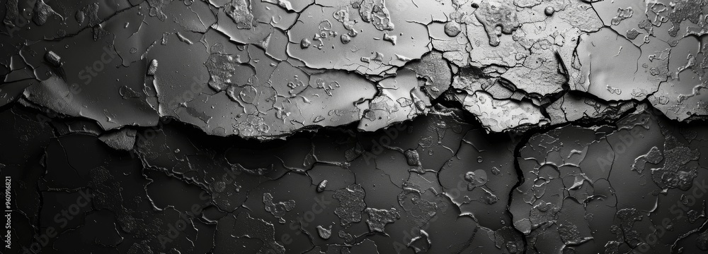 Poster dark abstract black background with grunge rock texture for design and web banner