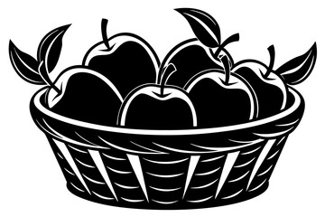 Basket of Apples on Transparent Background - Ideal for Graphic Design Projects