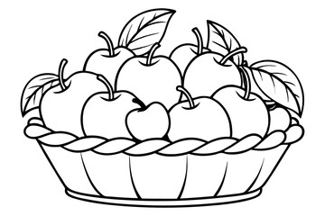 Basket of Apples on Transparent Background - Ideal for Graphic Design Projects
