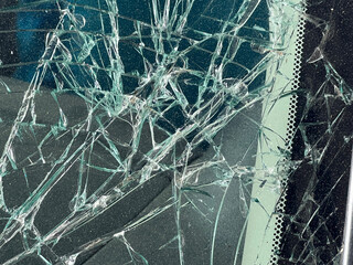 broken glass on a white background