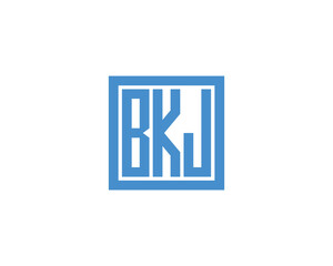 BKJ logo design vector template. BKJ