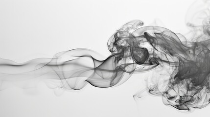 Smoke against a white backdrop.