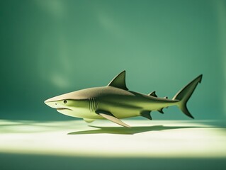 shark isolated on paper background