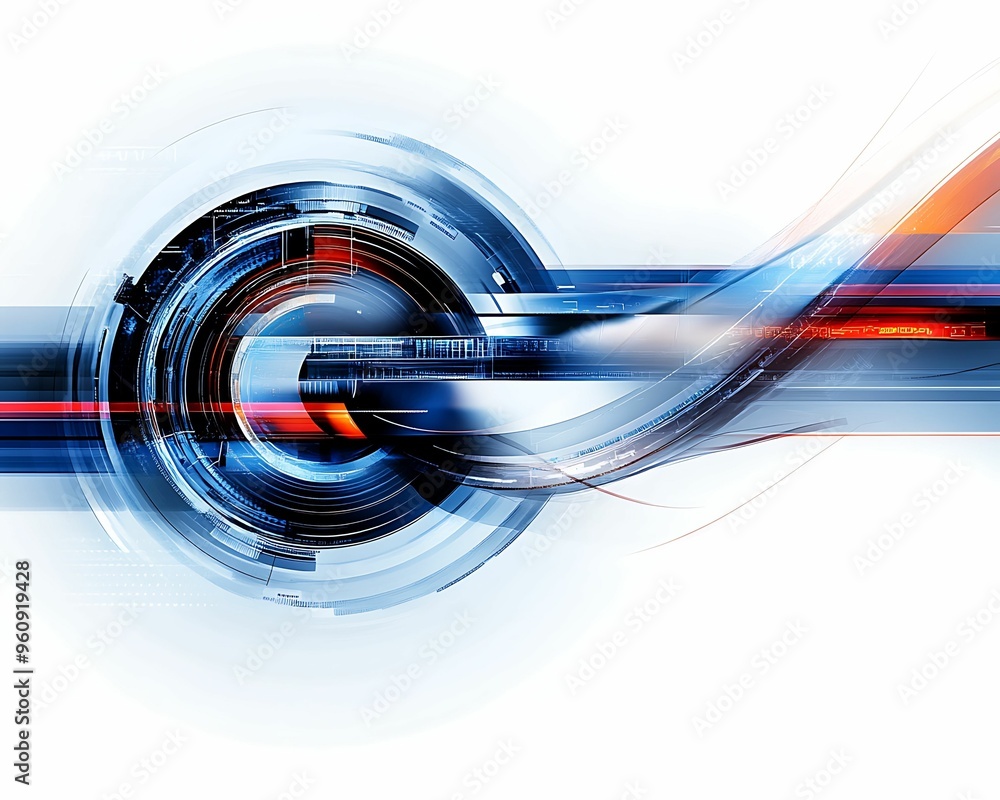 Poster tech decay: modern digital painting abstract background with clear light and sharp focus