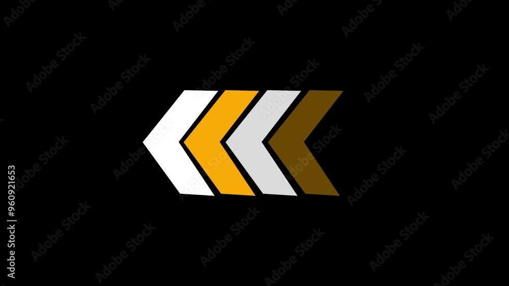 Aufkleber arrow icon moving left animation with smooth transitions and clear visual effects for navigation .