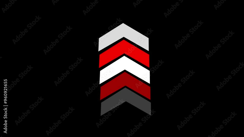 Aufkleber animated upward arrow icon featuring smooth motion effects for interactive and engaging design.