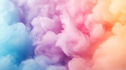 Fototapeta premium Colorful powdered sugar clouds in a photo.
