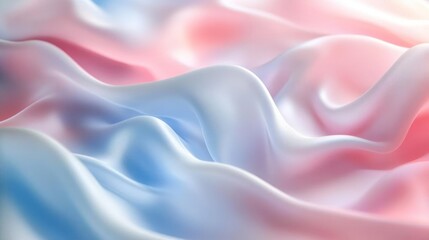 Obraz premium Colorful fabric texture in hues of pink, blue, and white, reminiscent of ocean waves.