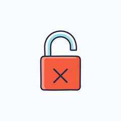 Lock icon. Locked padlock. Security symbol. Vector illustration.