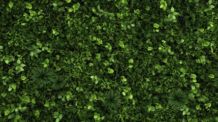 Obraz premium Lush Green Foliage Wall Texture Background