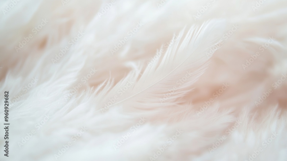 Aufkleber delicate white feathers are softly illuminated, displaying intricate textures that create a serene a