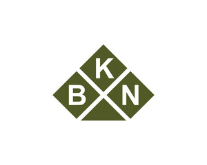 BKN logo design vector template. BKN