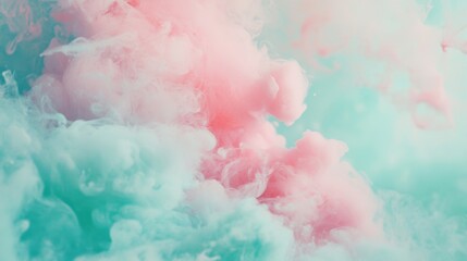 Vibrant ink clouds burst and blend underwater, forming a captivating array of colors that create an eye-catching explosion of hues