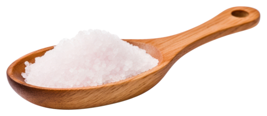 PNG Salt in wooden spoon white white background container.
