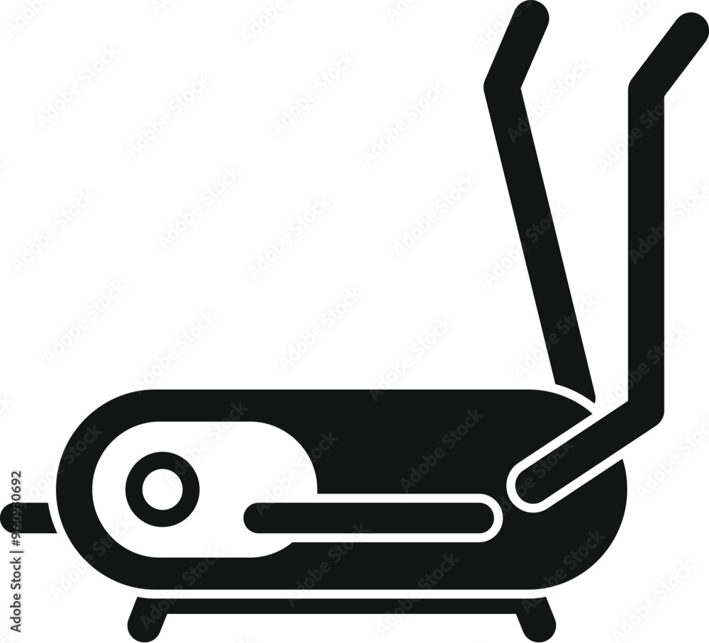 Poster this is a simple vector icon representing an elliptical trainer