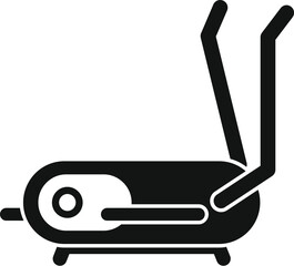 This is a simple vector icon representing an elliptical trainer