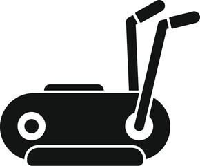 Fototapeta premium This simple vector icon of an elliptical trainer machine represents the concept of working out