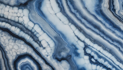 Abstract Blue and White Agate Stone Texture