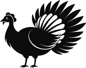 turkey vector illustration silhouette vector illustration black and white 