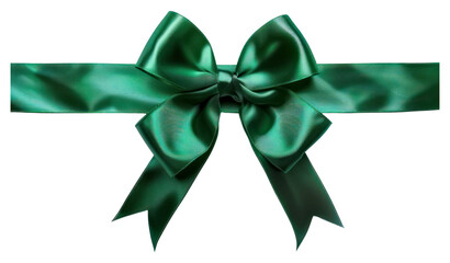 PNG Green gift ribbon on white background