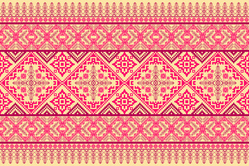 Pixel Art Textile Patterns Seamless Fabric Backgrounds.Abstract