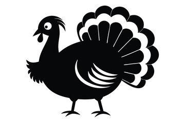turkey vector illustration silhouette vector illustration black and white 