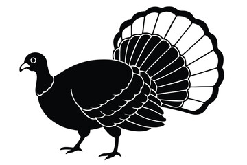 turkey vector illustration silhouette vector illustration black and white 
