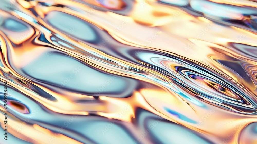 Poster abstract liquid background with shimmering waves and colorful swirls