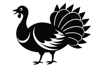 turkey vector illustration silhouette vector illustration black and white 