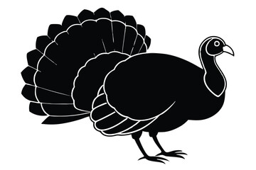 turkey vector illustration silhouette vector illustration black and white 