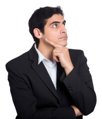 PNG Man thinking portrait adult photo.