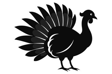 turkey vector illustration silhouette vector illustration black and white 