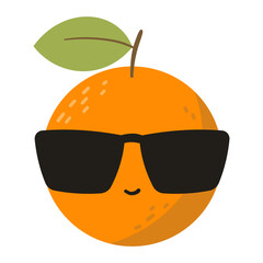 Cool orange wear sunglasses