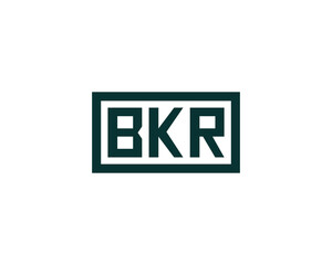 Obraz premium BKR logo design vector template. BKR