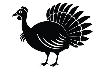 turkey vector illustration silhouette vector illustration black and white 