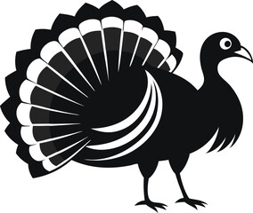 turkey vector illustration silhouette vector illustration black and white 