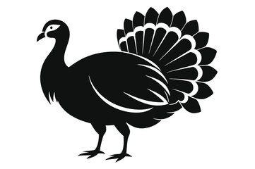turkey vector illustration silhouette vector illustration black and white 