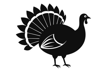 turkey vector illustration silhouette vector illustration black and white 