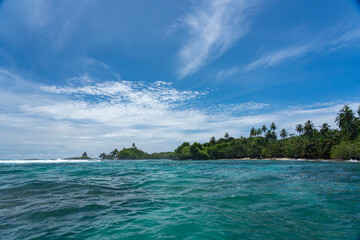 Tropical Island Paradise with Crystal Clear Water, Lush Greenery, and Serene Beaches - Stunning Caribbean Landscape for Eco-Tourism, Adventure, and Unspoiled Nature Travel Destinations