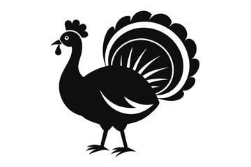 turkey vector illustration silhouette vector illustration black and white 