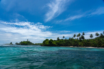 Tropical Island Paradise with Crystal Clear Water, Lush Greenery, and Serene Beaches - Stunning Caribbean Landscape for Eco-Tourism, Adventure, and Unspoiled Nature Travel Destinations