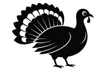 turkey vector illustration silhouette vector illustration black and white 